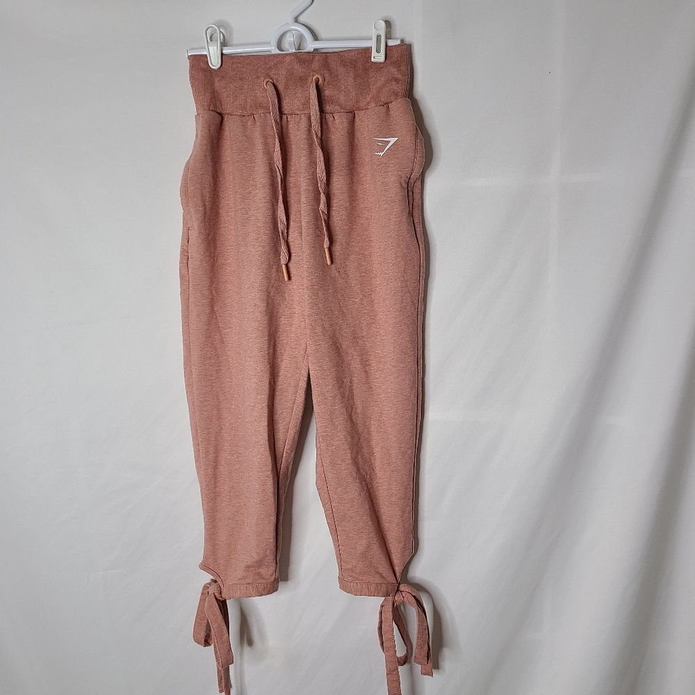 GymShark Ark High Waisted Joggers in Deep Blush Marl Size Small